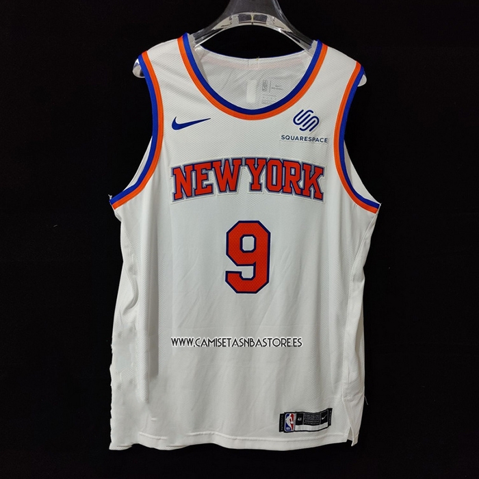 RJ Barrett NO 9 Camiseta New York Knicks Association Autentico Blanco